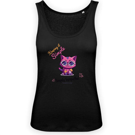 Simply Sympathie Women Tank Top 100% organic cotton - Cute Kitties Cats